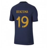 Pánský Fotbalový dres Francie Karim Benzema #19 MS 2022 Domácí Krátký Rukáv